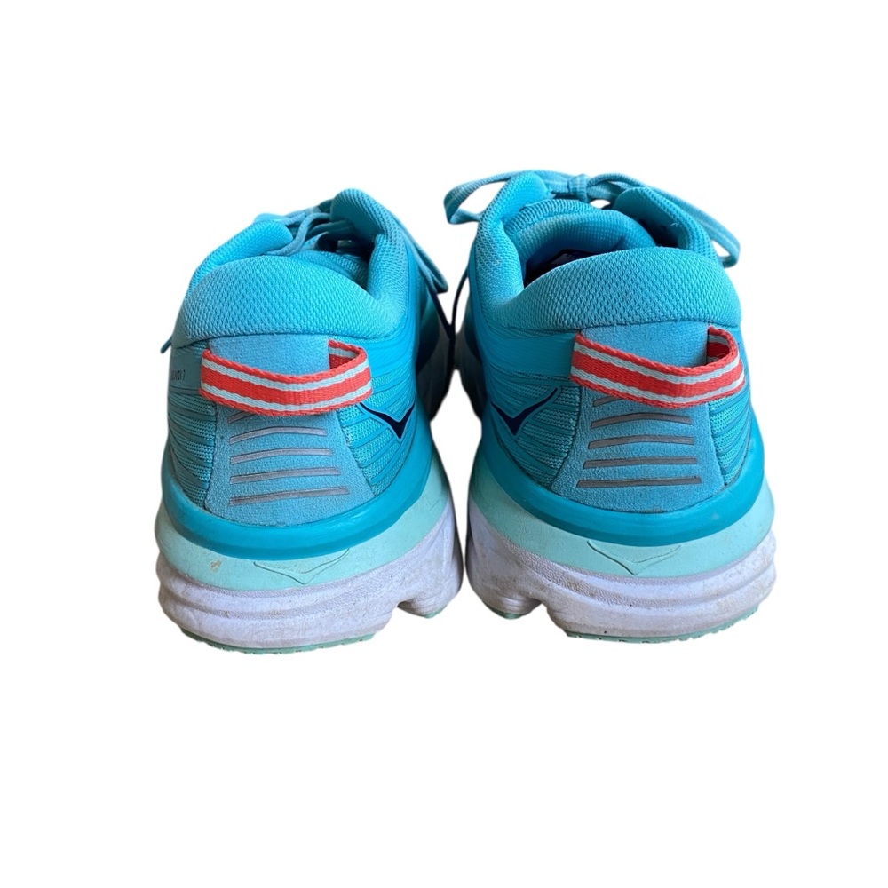HOKA Bondi 7 Women’s Running Shoes Teal Size 8 - Picture 3 of 6